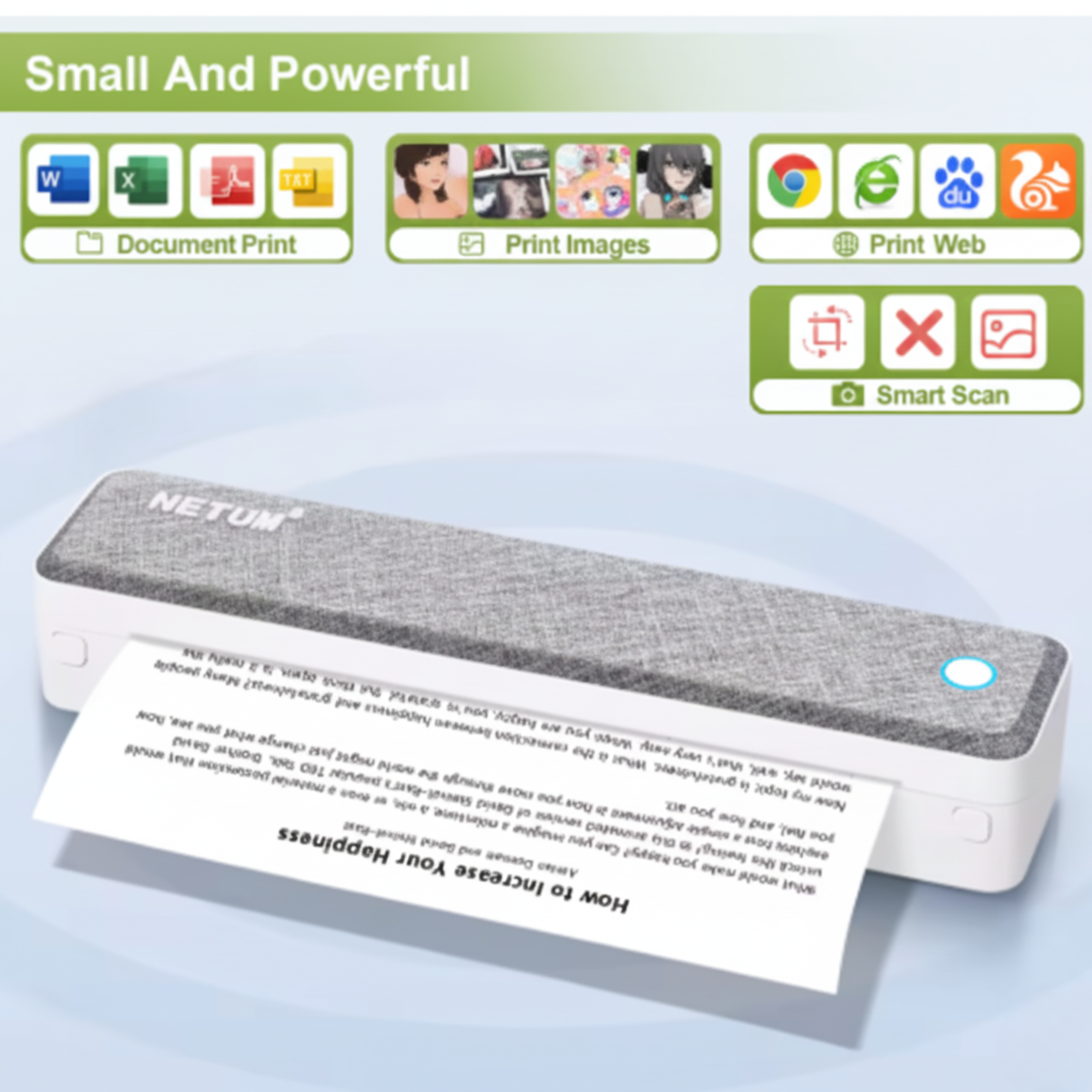 Imprimante A4 Thermique Portable & Sans Fil – Votre Bureau Mobile